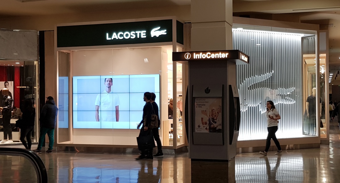 Videowall 3x3 de 46 pulgadas sin bordes para Lacoste