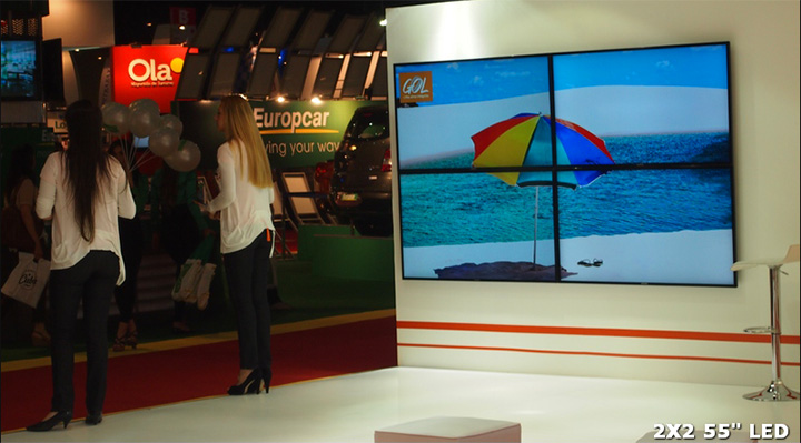 Videowall con Bordes 2x2